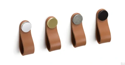 Möbelgriff Flexa 70 Leder Beige mit Silber