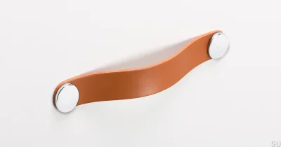 Möbelgriff Flexa 128 Leder Beige mit Silber