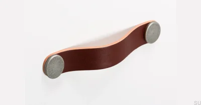 Möbelgriff Flexa 128 Leder Braun mit Dose