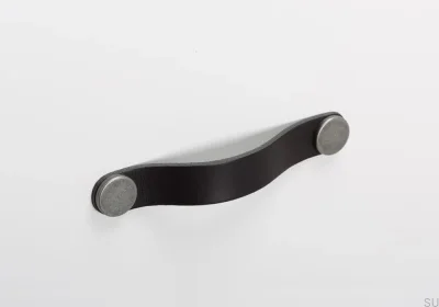 Möbelgriff Flexa 160 Leder Schwarz mit Dose