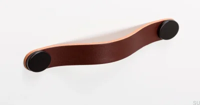 Möbelgriff Flexa 160 Leder Braun mit Schwarz