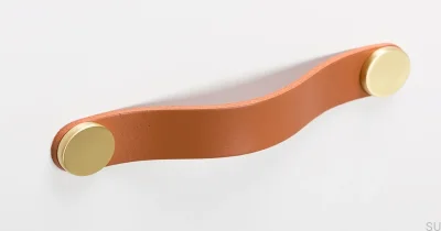 Möbelgriff Flexa 160 Leder Beige mit Gold