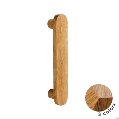 Basic Round 128 länglicher Möbelgriff 20 - 27 Wooden Oak - Farblos Halbmattes Öl