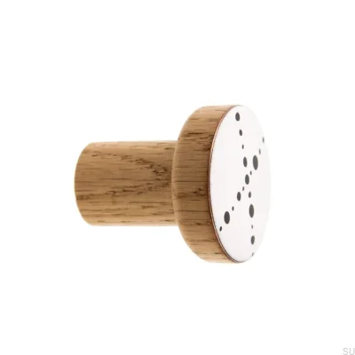 Wandaufhänger Holz Alphabet Emaille Weiß - Öl Farblos Halbmatt