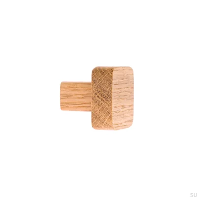 Möbelknopf Just One Square Wooden - Oil Farblos Halbmatt