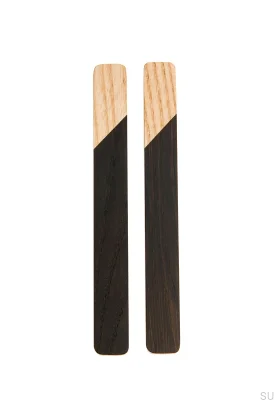 Länglicher Möbelgriff Just Two 128 Holz Dunkelbraun - Öl Farblos Halbmatt