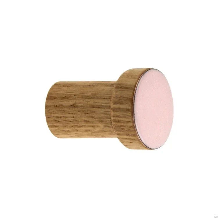 wieszaki SIMPLE emaliowane 3 cm - olej bezbarwny - jasny rozowy.webp