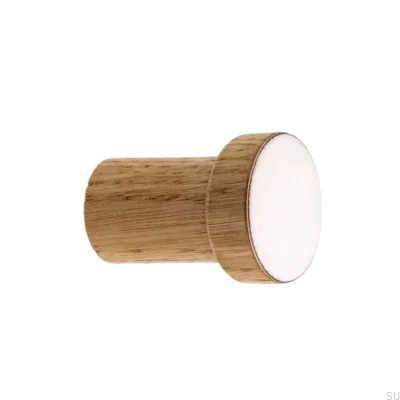 Wandaufhänger Simple, Holz, Emailliert, Weiß - Farbloses halbmattes Öl
