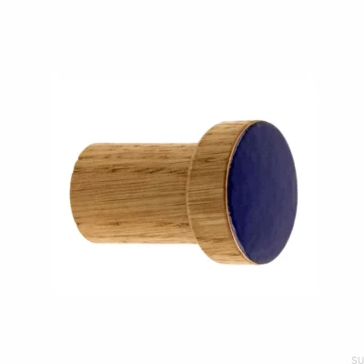 Wandaufhänger Simple, Holz, Emailliert, Ultramarine - Farbloses halbmattes Öl