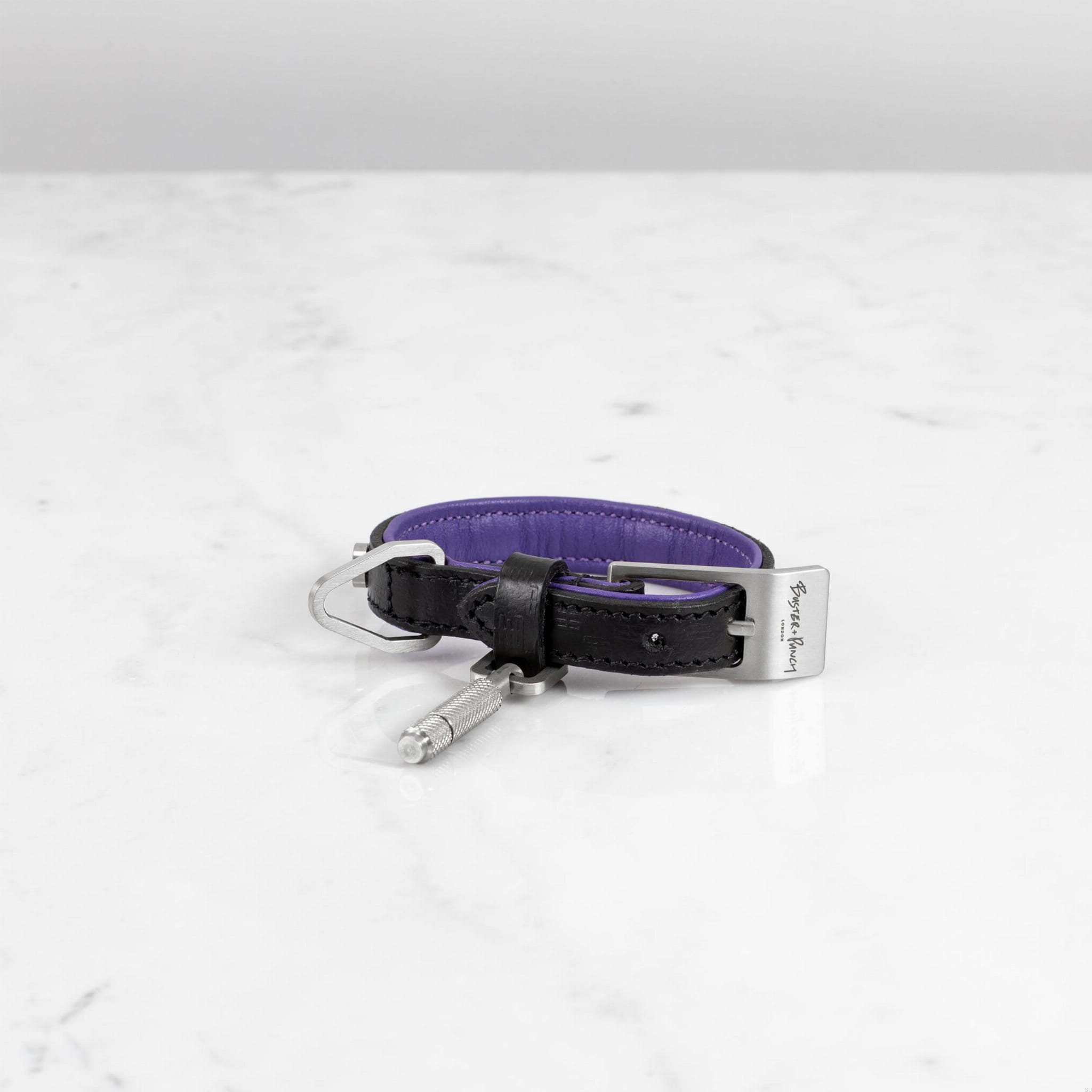 BusterPunch_Dog_Collar_Steel_XSmall_Front.jpg