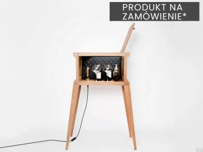 Popstar Holzbar aus natürlicher Eiche mit EU-Stecker