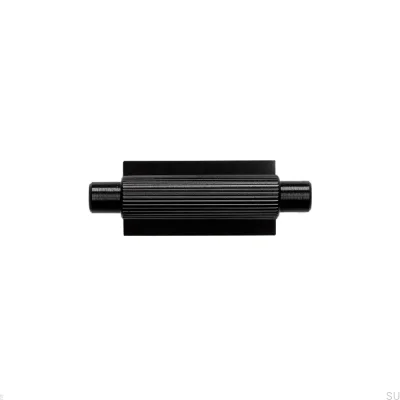 Möbelknopf mit T-Bar Arpa Platte Aluminium schwarz gebürstet