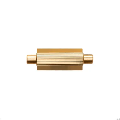 Möbelknopf mit T-Bar Arpa-Platte, Aluminium, Gold, gebürstet