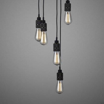 Kronleuchter ohne Schirme, 6,0 m lang, mit Haken, 2,6 m hoch, Messing, gebranntes Bronze