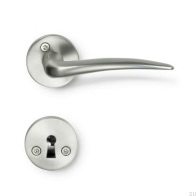 Skagen Türgriff aus gebürstetem Silber, skandinavischer Standard