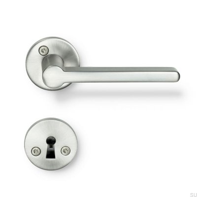 Monza Türgriff, gebürstetes Silber, skandinavischer Standard