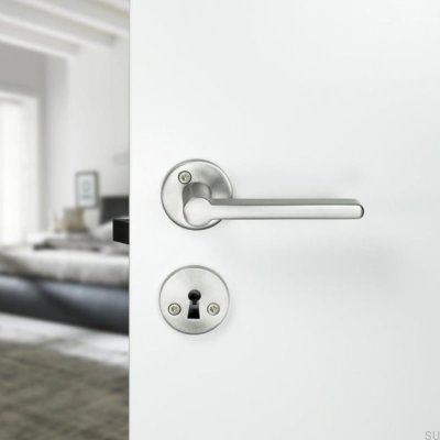 Monza Türgriff, gebürstetes Silber, skandinavischer Standard