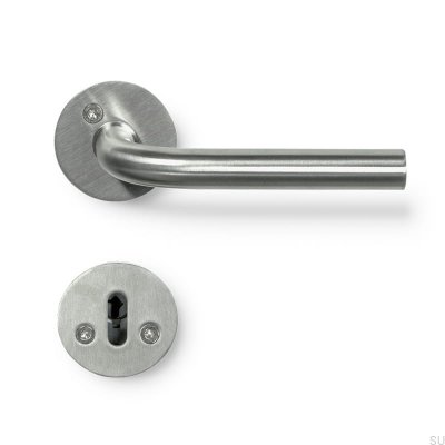 Kastrup 11 Türgriff, gebürstetes Silber, skandinavischer Standard