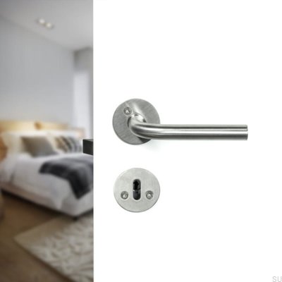 Kastrup 11 Türgriff, gebürstetes Silber, skandinavischer Standard