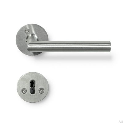 Kastrup 04 gebürsteter silberner skandinavischer Standard-Türgriff