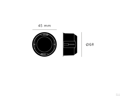 Runde Kunststoffdose 1G Europäischer Standard