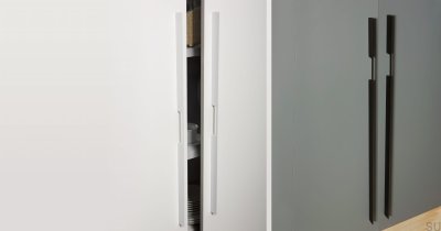 Länglicher Möbelgriff Peak 1760 Aluminium Weiß