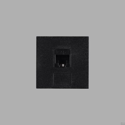 RJ45 CAT6 Modularbuchse 45 mm Stahl Schwarz Europäischer Standard