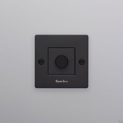 LED-Kreuz-Dimmerschalter 1G 250W, Stahl, Schwarz, Europäischer Standard