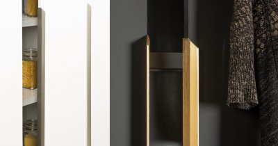 Möbelgriff Vann 350 Edge Gebürstetes Gold