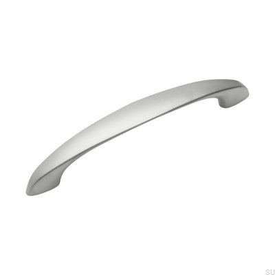Länglicher Möbelgriff 0033 128 Nickel gebürstet