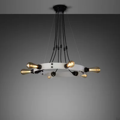Hero 3m Stahlgrau mit gebranntem Bronze Verstellbarer Pendelleuchter