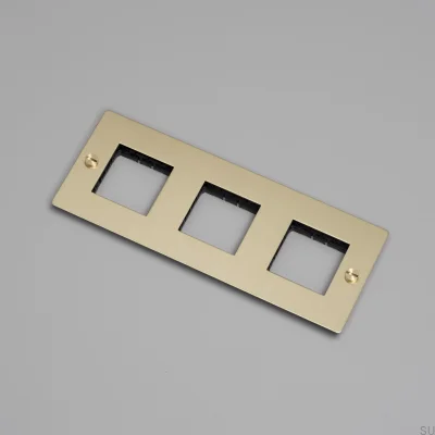 Rahmen ohne Füllung, Universalplatte 3G Messing, Europäischer Standard
