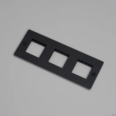 Rahmen ohne Füllung, Universalplatte 3G Stahl Schwarz Europäischer Standard