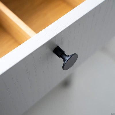 Möbelknopf Jubilee Messing Schwarz Matt