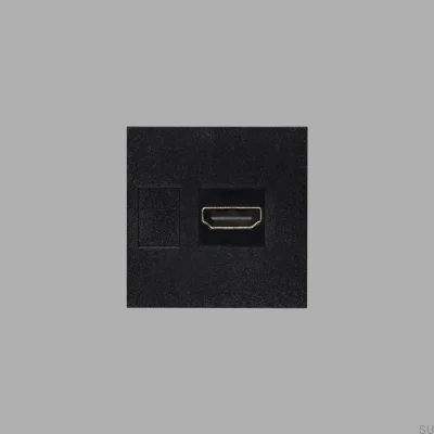 HDMI-Anschlussmodul 45 mm Schwarz Europäischer Standard