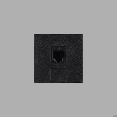 RJ11 Cat 3 Telefonbuchsenmodul 45 mm Schwarz Europäischer Standard