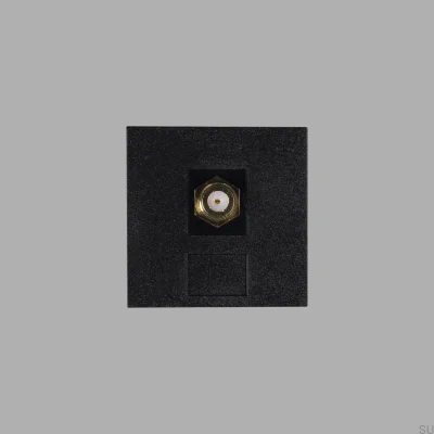 TV-/SAT-Modul Typ F Buchse 45 mm Schwarz Europäischer Standard