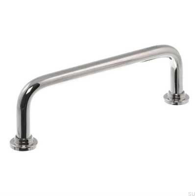 Länglicher Möbelgriff 1353 160 Nickel poliert