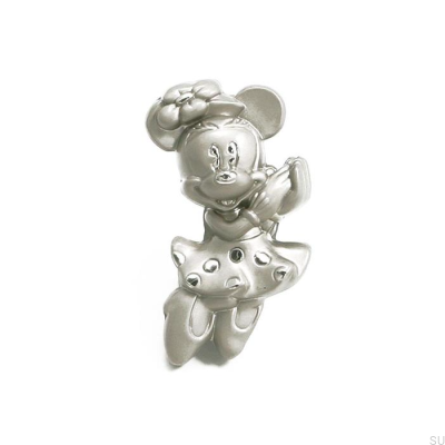 Minnie Mouse Möbelknopf Nickel gebürstet