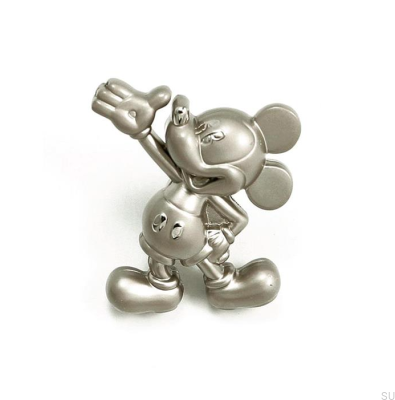 Möbelknopf Mickey Mouse Nickel gebürstet