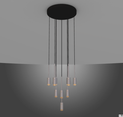 Classic Exhaust Grey Chandelier (wählbar auf Anfrage)