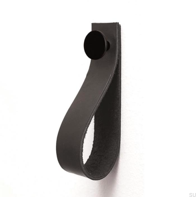 Wandhalter 0153L Leder Schwarz mit Schwarz