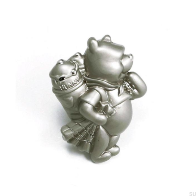 Möbelknopf Winnie the Pooh 50x35 Gebürstetes Nickel