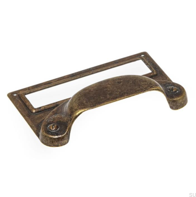 Ein Muschelgriff mit dem Label Antique Bronze
