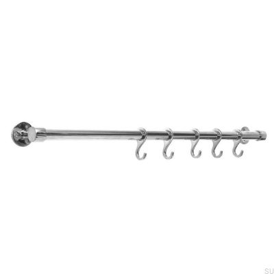 Küchenaufhänger (Set) 1195 mit 5 Haken Edelstahl