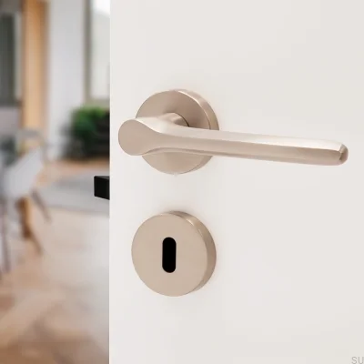 Türgriff aus gebürstetem Sintra-Aluminium in Silber