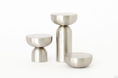 Kokeshi 3012 Möbelknopf aus gebürstetem Stahl