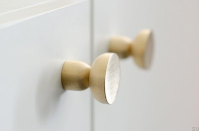 Kokeshi 3032 Möbelknopf, gebürstetes Messing, unlackiert