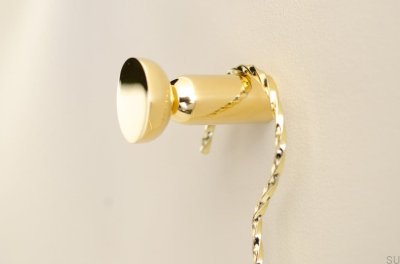 Kokeshi 3052 Wandhalter, poliertes Messing, unlackiert