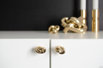 Knot 35 Möbelknopf Messing poliert unlackiert